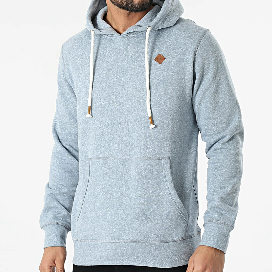 Coupon ⌛ Sweat Capuche Tons Bleu Chiné de Jack And Jones ✨ 1 Coupon ⌛ Sweat Capuche Tons Bleu Chiné de Jack And Jones ✨