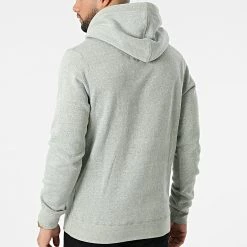 Offres 🌟 Sweat Capuche Tons Vert Chiné de Jack And Jones 🎉 -Jack And Jones Soldes jack and jones 296925 12186763 OIL GREEN MEL 20220106T155812 04