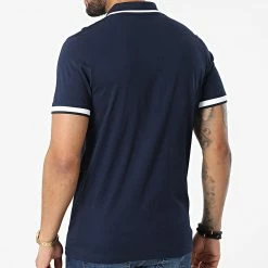 Coupon ✨ Polo Manches Courtes Air Bleu Marine de Jack And Jones 🤩 -Jack And Jones Soldes jack and jones 296930 12205456 NAVY BLAZER 20220104T162312 04