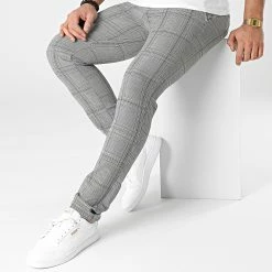 De gros ⭐ Pantalon Carreaux Marco Gris de Jack And Jones ⌛ -Jack And Jones Soldes jack and jones 297546 12180846 BLACK 20220113T142812 03