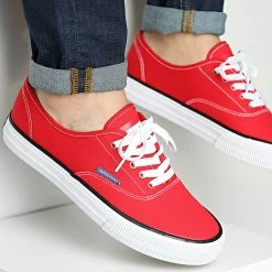 Nouveau 😉 Baskets Curtis Canvas 12201283 Barbados Cherry de Jack And Jones 🛒