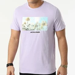 Meilleur prix 😀 Tee 👚 Shirt Billboard Lavande de Jack And Jones 👍