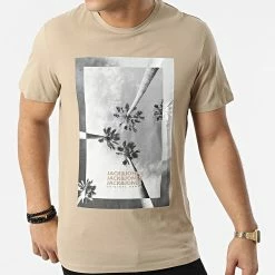 Meilleur prix 🤩 Tee 👕 Shirt Billboard Beige de Jack And Jones 🧨 -Jack And Jones Soldes jack and jones 299028 12200416 CROCKERY 20220121T160718 03