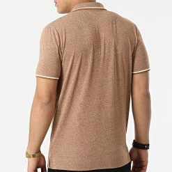 Budget 🔔 Polo Manches Courtes Tons Marron Chiné de Jack And Jones ❤️ -Jack And Jones Soldes jack and jones 299080 12186778 BIS RUBBER 20220121T160210 04