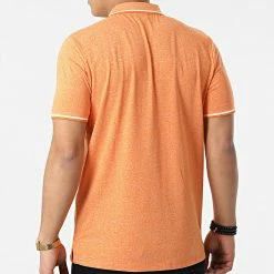 Tout neuf 🔥 Polo Manches Courtes Tons Orange Chiné de Jack And Jones 🔥 -Jack And Jones Soldes jack and jones 299084 12186778 SUN ORANGE 20220121T160258 04