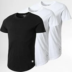 De gros 🔥 Lot de 3 Tee 👚 Shirts Oversize Noa Blanc Noir de Jack And Jones ✨
