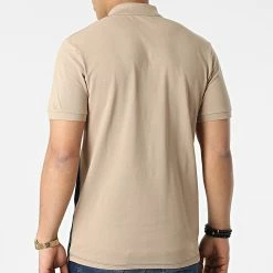 Budget 😍 Polo Manches Courtes Logo Blocking Beige Bleu Marine Blanc de Jack And Jones 🥰 -Jack And Jones Soldes jack and jones 299169 12199253 CROCKERY NAVY BLAZER 20220125T160350 04