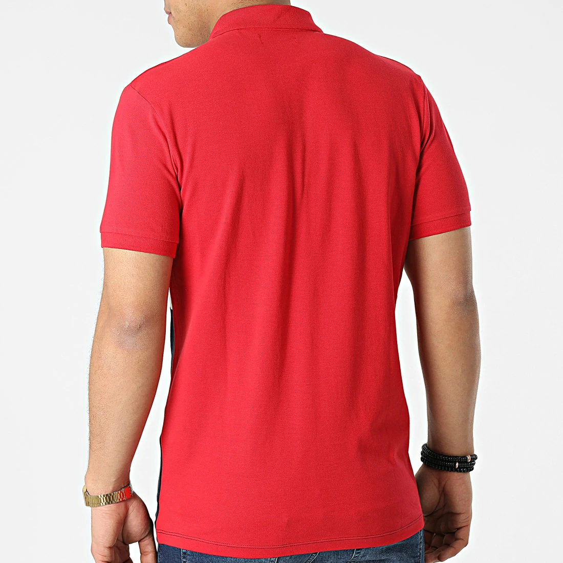 Budget 😀 Polo Manches Courtes Logo Blocking Rouge Bleu Marine Blanc de Jack And Jones ✔️ 4 Budget 😀 Polo Manches Courtes Logo Blocking Rouge Bleu Marine Blanc de Jack And Jones ✔️ – Image 4