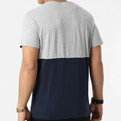 Le moins cher 😀 Tee 👕 Shirt Copenhagen Block Gris Chiné Bleu Marine de Jack And Jones 😀 -Jack And Jones Soldes jack and jones 299226 12205182 LIGHT GREY MEL 20220121T155949 04