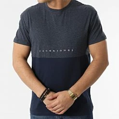 Meilleure affaire ⌛ Tee 👚 Shirt Copenhagen Block Bleu Marine de Jack And Jones 🔥 -Jack And Jones Soldes jack and jones 299227 12205182 NAVY BLAZER 20220121T155636 03