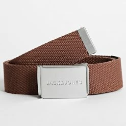 Nouveau ⌛ Ceinture Solid Woven Marron de Jack And Jones 🔥