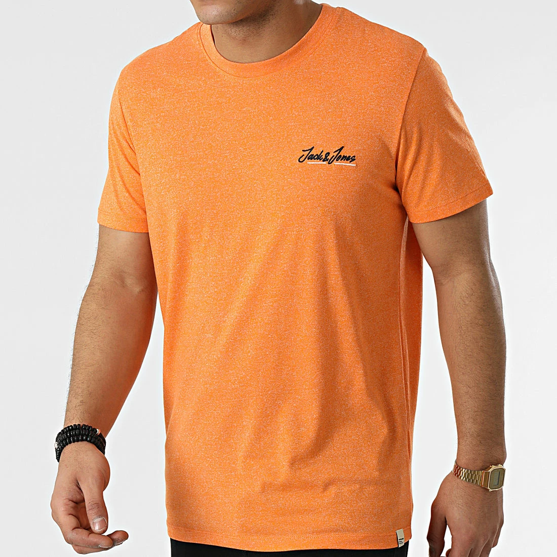 Budget 🛒 Tee 👕 Shirt Tons Orange Chiné de Jack And Jones ⭐ 1 Budget 🛒 Tee 👕 Shirt Tons Orange Chiné de Jack And Jones ⭐