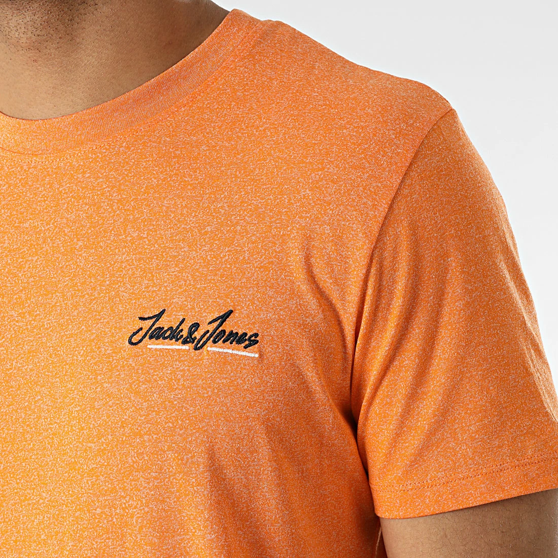 Budget 🛒 Tee 👕 Shirt Tons Orange Chiné de Jack And Jones ⭐ 2 Budget 🛒 Tee 👕 Shirt Tons Orange Chiné de Jack And Jones ⭐ – Image 2