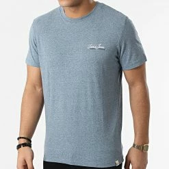 Offres 🛒 Tee 👕 Shirt Tons Bleu Chiné de Jack And Jones 😍