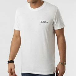 Le moins cher 😀 Tee 👚 Shirt Tons Blanc de Jack And Jones 🔥