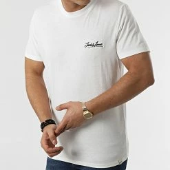 Le moins cher 😀 Tee 👚 Shirt Tons Blanc de Jack And Jones 🔥 -Jack And Jones Soldes jack and jones 299279 12186758 CLOUD DANCER GRAY 20220121T154608 03