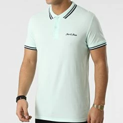 Tout neuf 💯 Polo Manches Courtes Nery Vert Clair de Jack And Jones 🔥