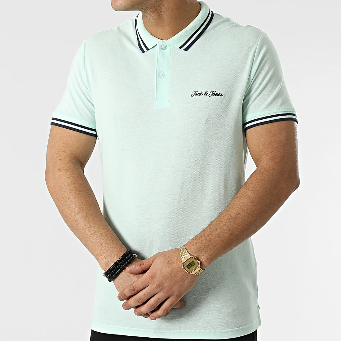 Tout neuf 💯 Polo Manches Courtes Nery Vert Clair de Jack And Jones 🔥 3 Tout neuf 💯 Polo Manches Courtes Nery Vert Clair de Jack And Jones 🔥 – Image 3