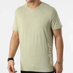 Grosses soldes 😀 Tee 👕 Shirt Miller Vert Kaki Clair de Jack And Jones 😀