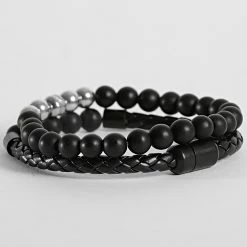 Sortie 👏 Bracelet Carl Noir de Jack And Jones 🥰 -Jack And Jones Soldes jack and jones 299495 12199571 BLACK 20220209T093832 03