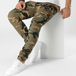 Nouveau ✨ Pantalon Cargo Marco Joe Vert Kaki Camouflage de Jack And Jones 🤩 -Jack And Jones Soldes jack and jones 299520 12187523 OLIVE NIGHT 20220126T154847 03