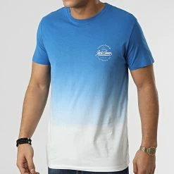 Acheter 💯 Tee 👕 Shirt Tarif Bleu Blanc Dégradé de Jack And Jones 😀