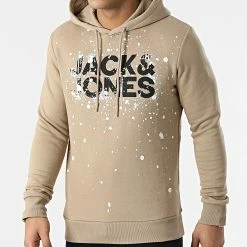 Tout neuf ❤️ Sweat Capuche New Splash Beige de Jack And Jones 💯