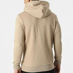 Tout neuf ❤️ Sweat Capuche New Splash Beige de Jack And Jones 💯 -Jack And Jones Soldes jack and jones 299556 12200462 CROCKERY FRONT 20220125T162108 04