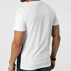 Promo 🎉 Tee 👚 Shirt Break Bleu Marine Blanc de Jack And Jones 🌟 -Jack And Jones Soldes jack and jones 299607 12200211 WHITE STANDARD F 20220126T155748 04