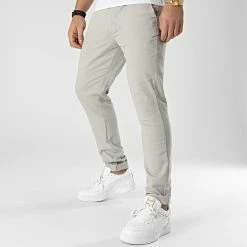 Acheter ⌛ Pantalon Chino Slim Marco Dave Gris de Jack And Jones 😀 -Jack And Jones Soldes jack and jones 299636 12200011 GHOST GRAY 20220127T075832 03