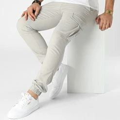 Coupon 🎁 Jogger Pant Slim Marco Joe Gris de Jack And Jones 🎉 -Jack And Jones Soldes jack and jones 299710 12203355 GHOST GRAY 20220126T155007 03