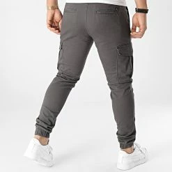Budget 🥰 Pantalon Cargo Slim Marco Joe Gris Anthracite de Jack And Jones 😀 -Jack And Jones Soldes jack and jones 299825 12190733 ASPHALT 20220126T152119 04