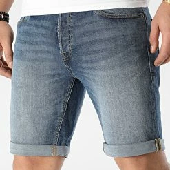 Offres 😍 Short Jean Rick Original Bleu Denim de Jack And Jones 👏