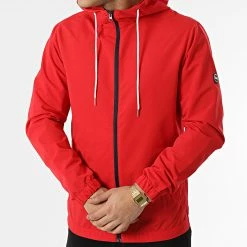 De gros 😀 Veste Zippée Capuche Willy Rouge de Jack And Jones 🎁 -Jack And Jones Soldes jack and jones 300555 12199887 TRUE RED 20220201T144947 03