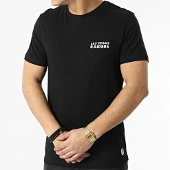 Nouveau 🛒 Tee 👚 Shirt NFL Club Noir de Jack And Jones 🛒 -Jack And Jones Soldes jack and jones 300625 12206625 BLACK 20220202T160953 03