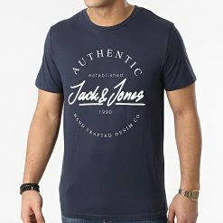 Top 10 😉 Tee 👕 Shirt Dusty Bleu Marine de Jack And Jones 🧨