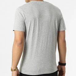 Meilleure affaire 🎁 Tee 👚 Shirt Dusty Gris Chiné de Jack And Jones 😉 -Jack And Jones Soldes jack and jones 300788 12200276 LIGHT GREY MEL LARGE PRIN 20220202T161412 04