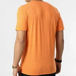 Offres 🛒 Tee 👕 Shirt Tons Upscale Orange Chiné de Jack And Jones 🎁 -Jack And Jones Soldes jack and jones 300813 12205107 SUN ORANGE STANDARD M 20220202T161149 04