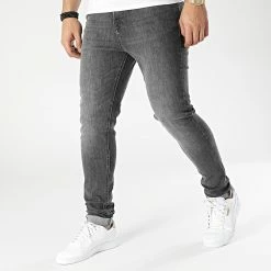 Remise ✔️ Jean Skinny Pete Original Noir de Jack And Jones 😀