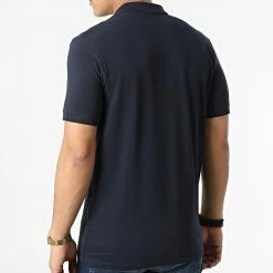 Le moins cher 👏 Polo A Manches Courtes Charles Bleu Marine de Jack And Jones 👍 -Jack And Jones Soldes jack and jones 300892 12207498 NAVY BLAZER 20220203T155625 04