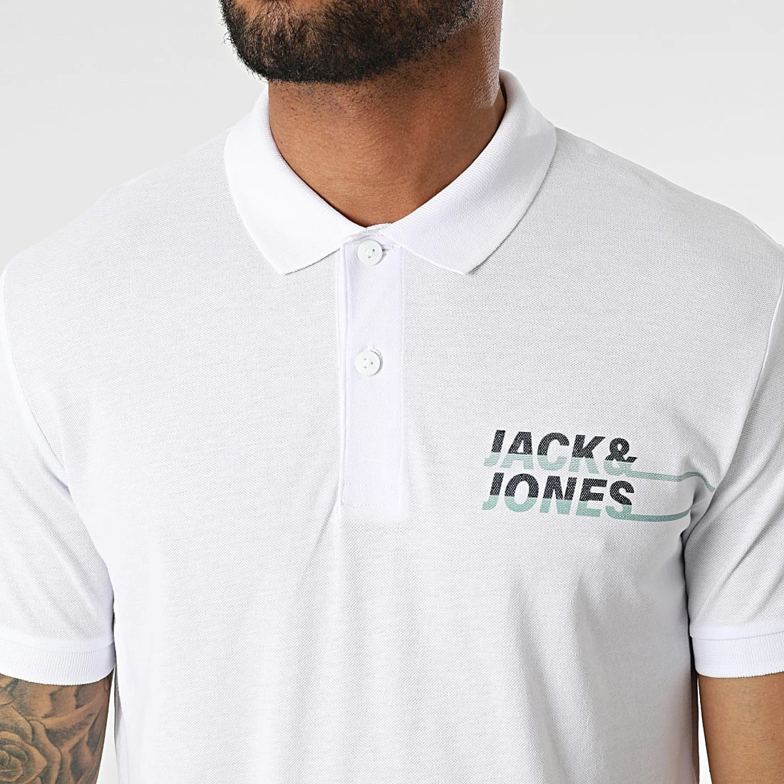 Meilleure affaire ❤️ Polo A Manches Courtes Charles Blanc de Jack And Jones ✔️ 2 Meilleure affaire ❤️ Polo A Manches Courtes Charles Blanc de Jack And Jones ✔️ – Image 2