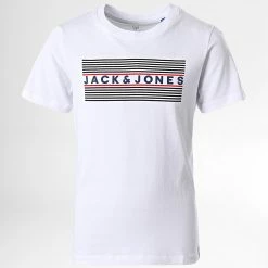 Grosses soldes 😀 Tee 👚 Shirt Enfant Corp 12152730 Blanc de Jack And Jones 🎁