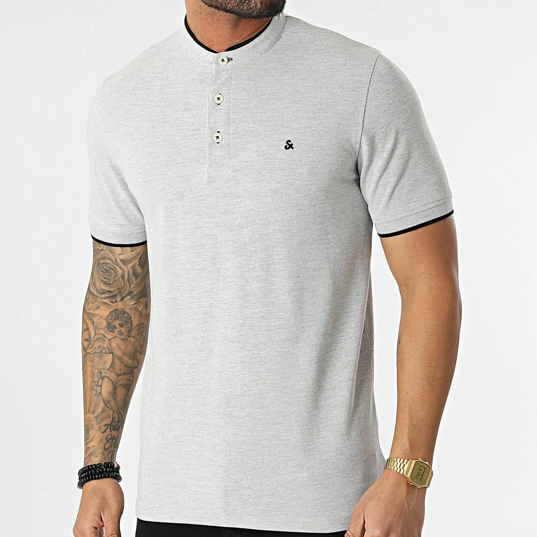 Remise 🧨 Polo A Manches Courtes Paulos Mao Gris Chiné de Jack And Jones ⌛ 1 Remise 🧨 Polo A Manches Courtes Paulos Mao Gris Chiné de Jack And Jones ⌛