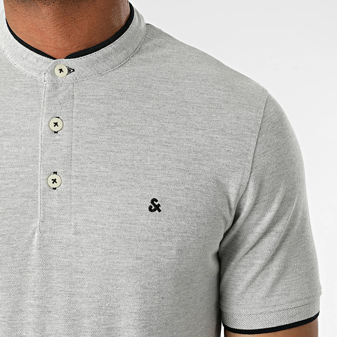 Remise 🧨 Polo A Manches Courtes Paulos Mao Gris Chiné de Jack And Jones ⌛ 2 Remise 🧨 Polo A Manches Courtes Paulos Mao Gris Chiné de Jack And Jones ⌛ – Image 2