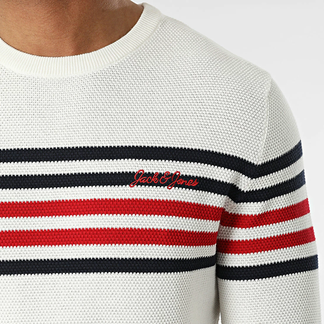 Remise 🎉 Pull Schmidt Blanc de Jack And Jones ⭐ 2 Remise 🎉 Pull Schmidt Blanc de Jack And Jones ⭐ – Image 2