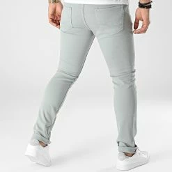 Meilleure vente ❤️ Jean Slim Glenn Icon 12203333 Vert Clair de Jack And Jones 💯 -Jack And Jones Soldes jack and jones 301036 12203333 SLATE GRAY 20220301T143854 04