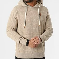Le moins cher 💯 Sweat Capuche Tons Marron Chiné de Jack And Jones 🔔 -Jack And Jones Soldes jack and jones 301119 12186763 RUBBER MEL 20220203T160626 03