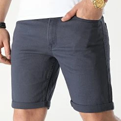 Grosses soldes ⌛ Short Jean Rick Original Bleu Marine de Jack And Jones 🥰 -Jack And Jones Soldes jack and jones 301646 12201546 NAVY BLAZER 20220218T153131 03