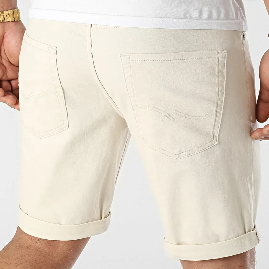 Tout neuf 😀 Short Jean Rick Original Beige de Jack And Jones 🔔 4 Tout neuf 😀 Short Jean Rick Original Beige de Jack And Jones 🔔 – Image 4