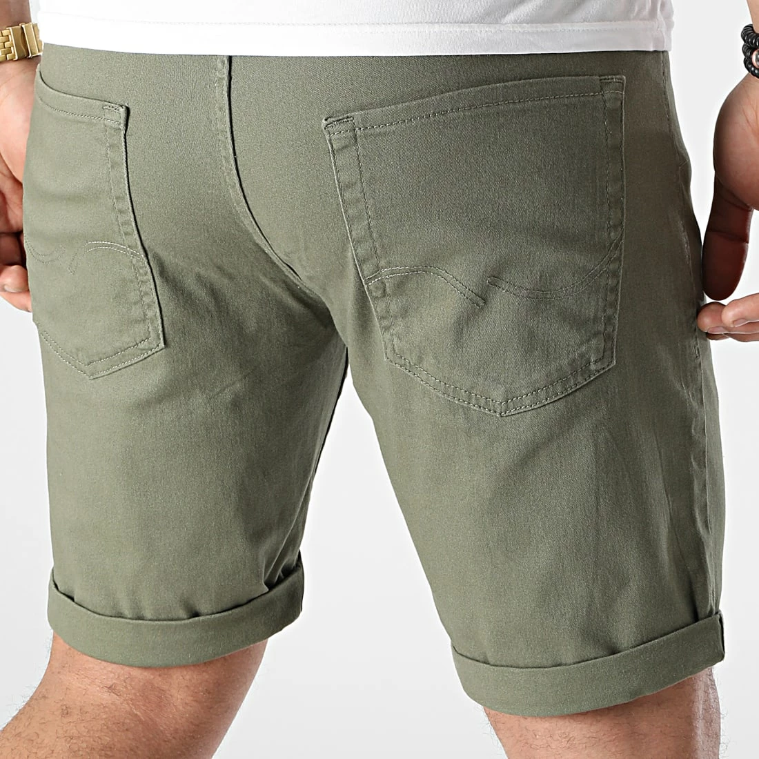 Budget 🎁 Short Jean Rick Original Vert Kaki de Jack And Jones 😉 4 Budget 🎁 Short Jean Rick Original Vert Kaki de Jack And Jones 😉 – Image 4